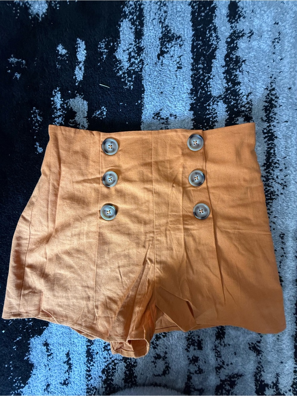NWOT Lulus Brand After Market mustard Sailor Shorts Size Large